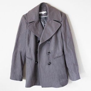 Grey Wool Peacoat - Kenneth Cole